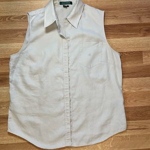 Ralph Lauren Linen Sleeveless Blouse